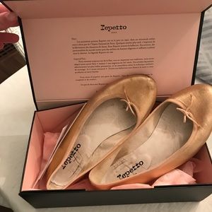 Repetto Paris rose gold ballet flats 7.5